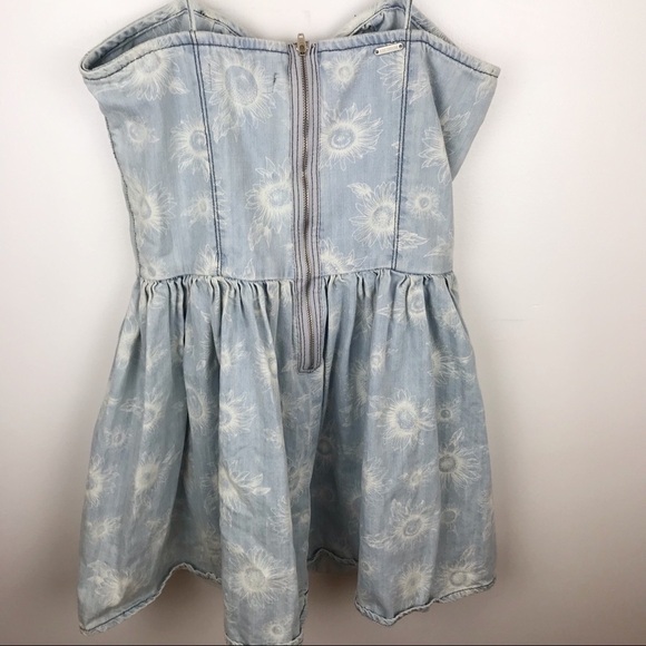 RES DENIM BABEN Floral Classic Minimalist old money Beachy Mini DRESS SIZE M - Picture 8 of 13